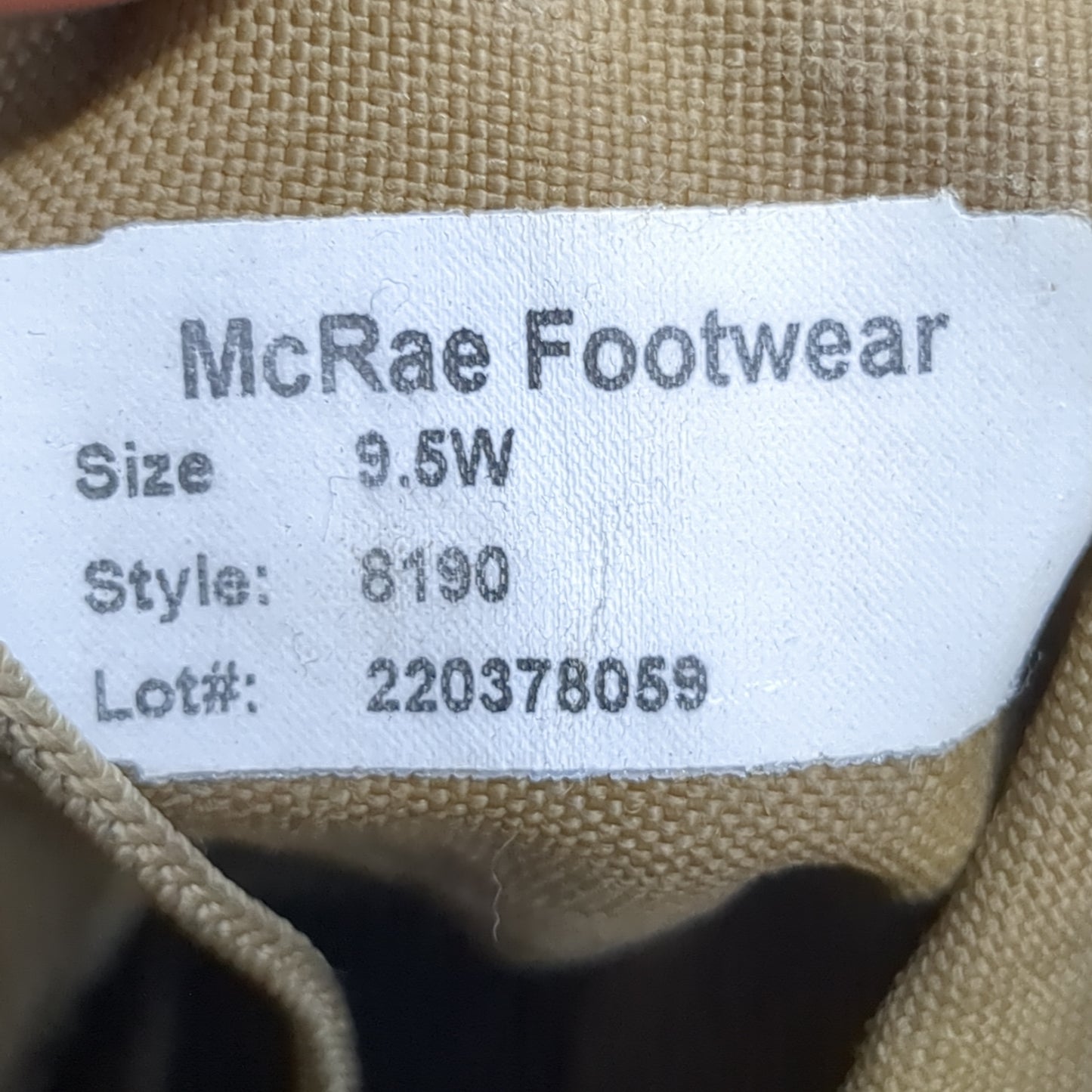 McRae US Army 9.5 Wide Hot Weather Combat Boots Coyote 499 Tan Used (FA20-NOV228)
