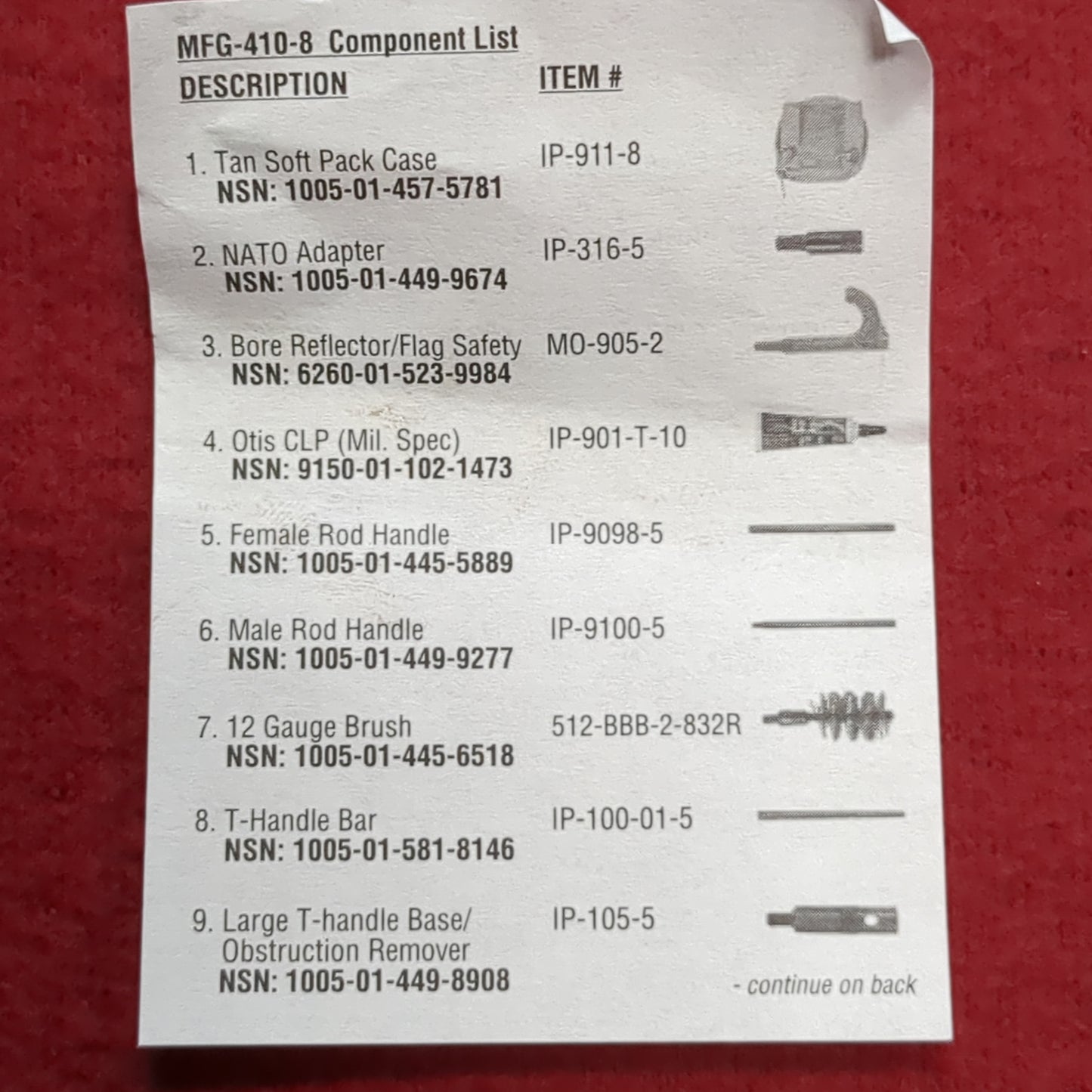NOS Otis Combat Shotgun Cleaning System, 12-Gauge NSN: 1005-01-455-0565 (aa02-NOV229)