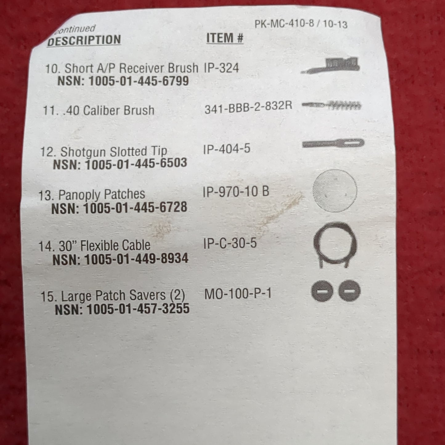 NOS Otis Combat Shotgun Cleaning System, 12-Gauge NSN: 1005-01-455-0565 (aa02-NOV229)