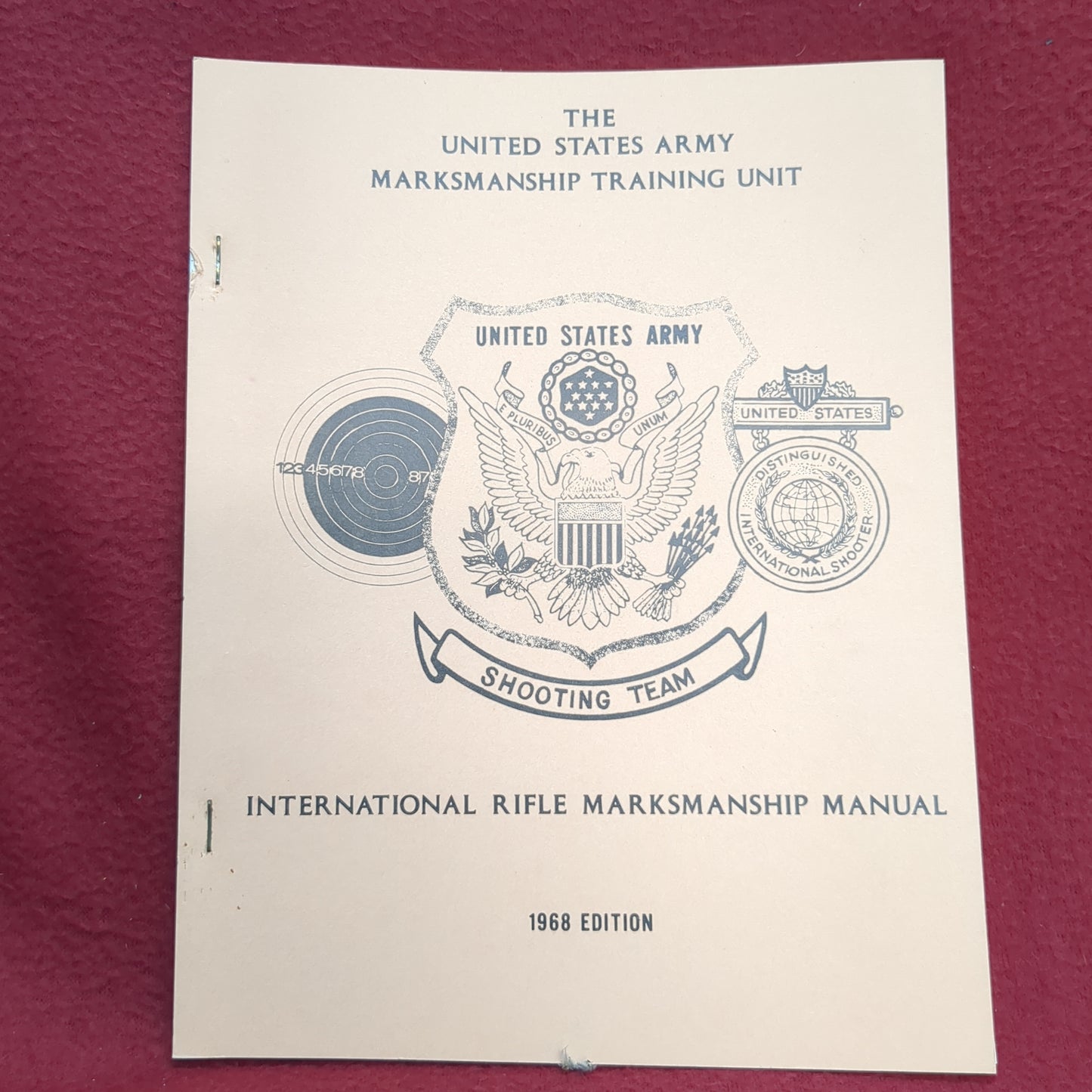 BOOK: MARKSMANSHIP TRAINING UNIT RIFLE MARKSMANSHIP 1968 EDITION (BOX23)