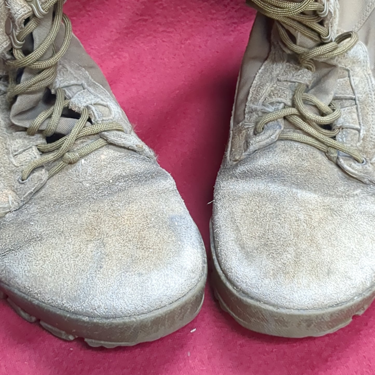 US Army Hot Weather Nike Combat Boots Desert Sand Size 11 Used (hc02-NOV236)