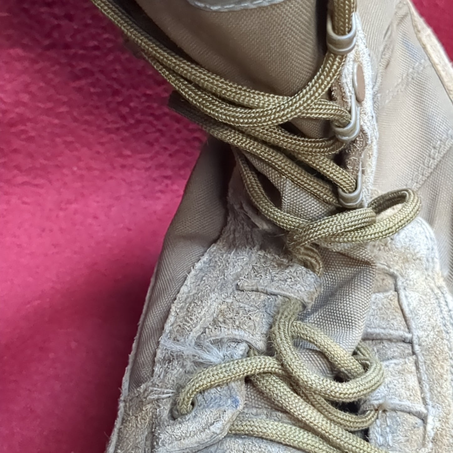 US Army Hot Weather Nike Combat Boots Desert Sand Size 11 Used (hc02-NOV236)