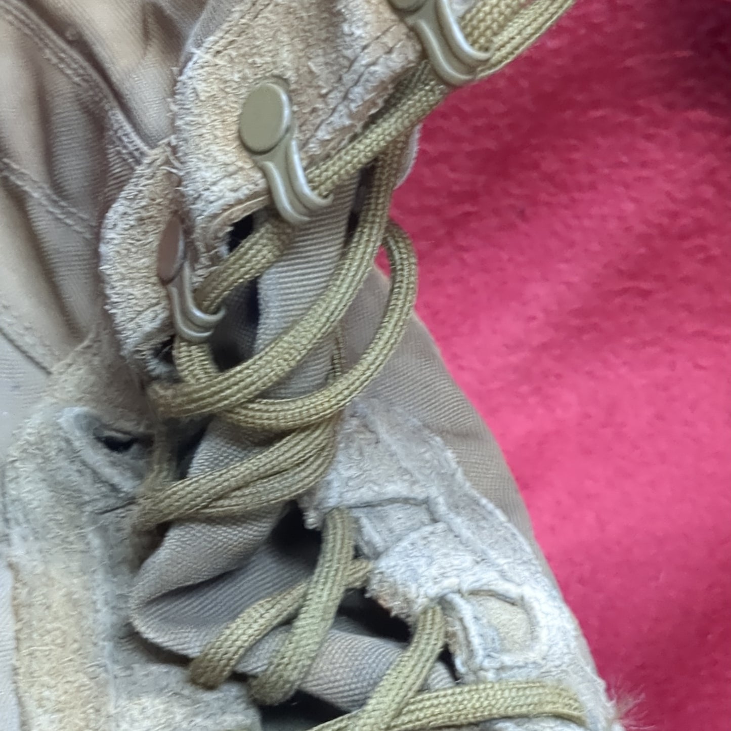 US Army Hot Weather Nike Combat Boots Desert Sand Size 11 Used (hc02-NOV236)
