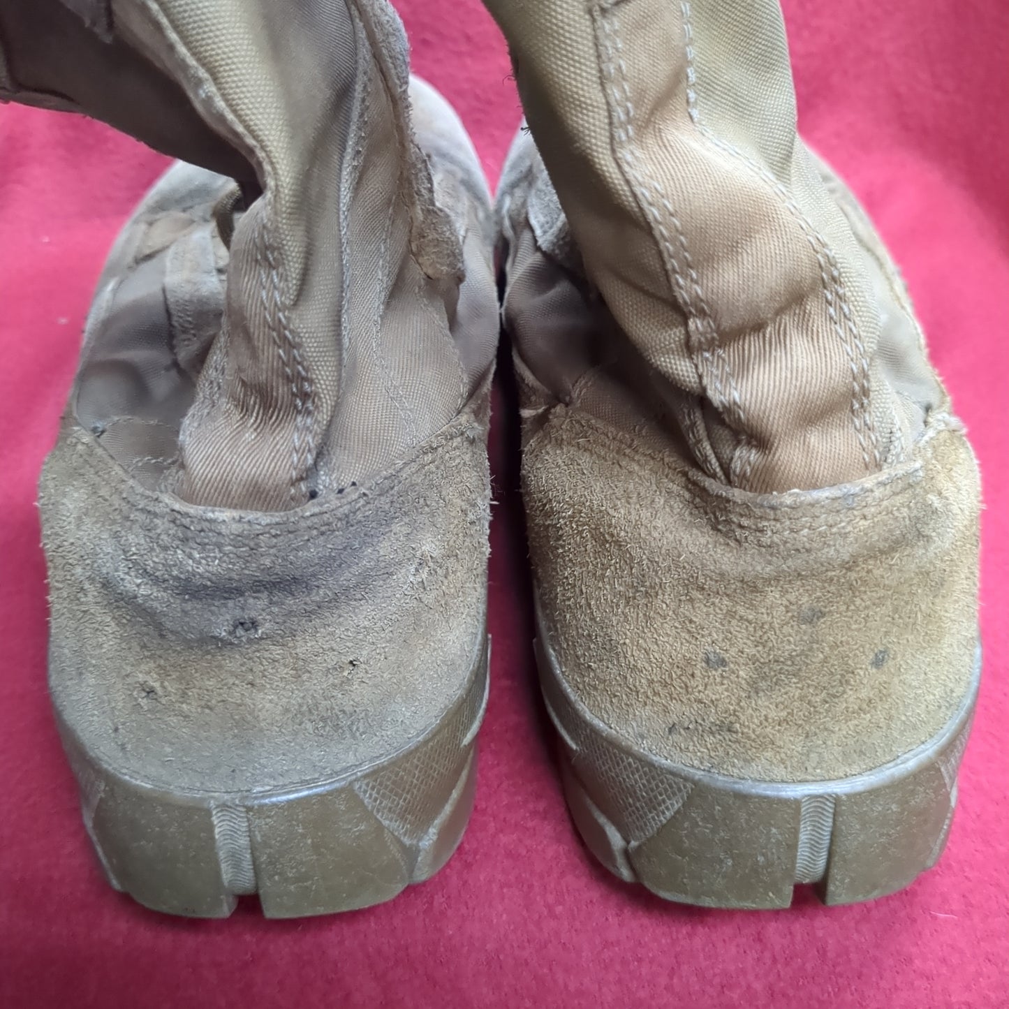 US Army Hot Weather Nike Combat Boots Desert Sand Size 11 Used (hc02-NOV236)