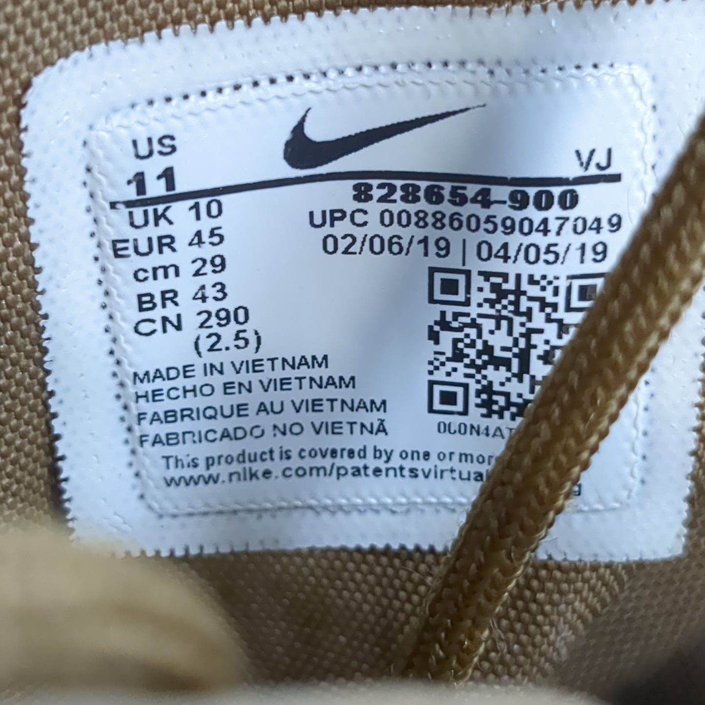 US Army Hot Weather Nike Combat Boots Desert Sand Size 11 Used (hc02-NOV236)