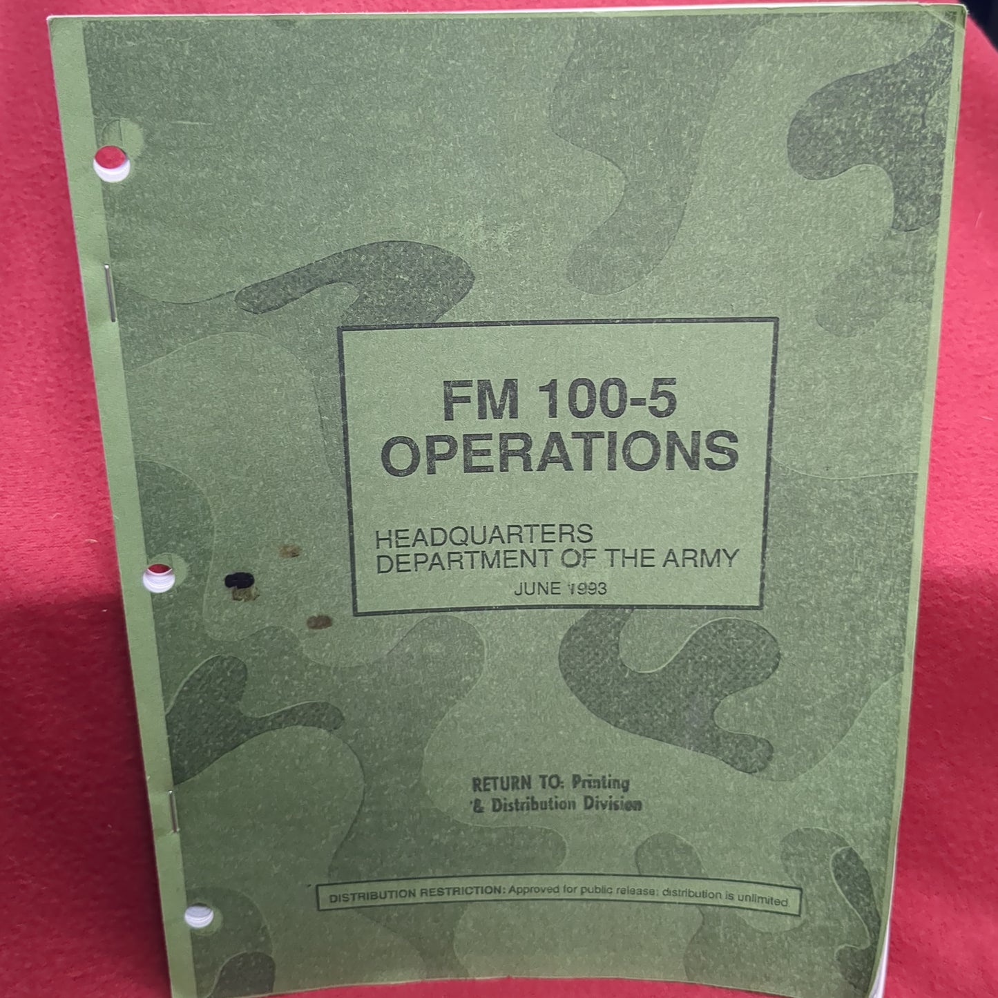 BOOK FM 100-5 OPERATIONS HEADQUARTERS DEPARTMENTT OF THE ARMY JUNE 1993 (BOX22)