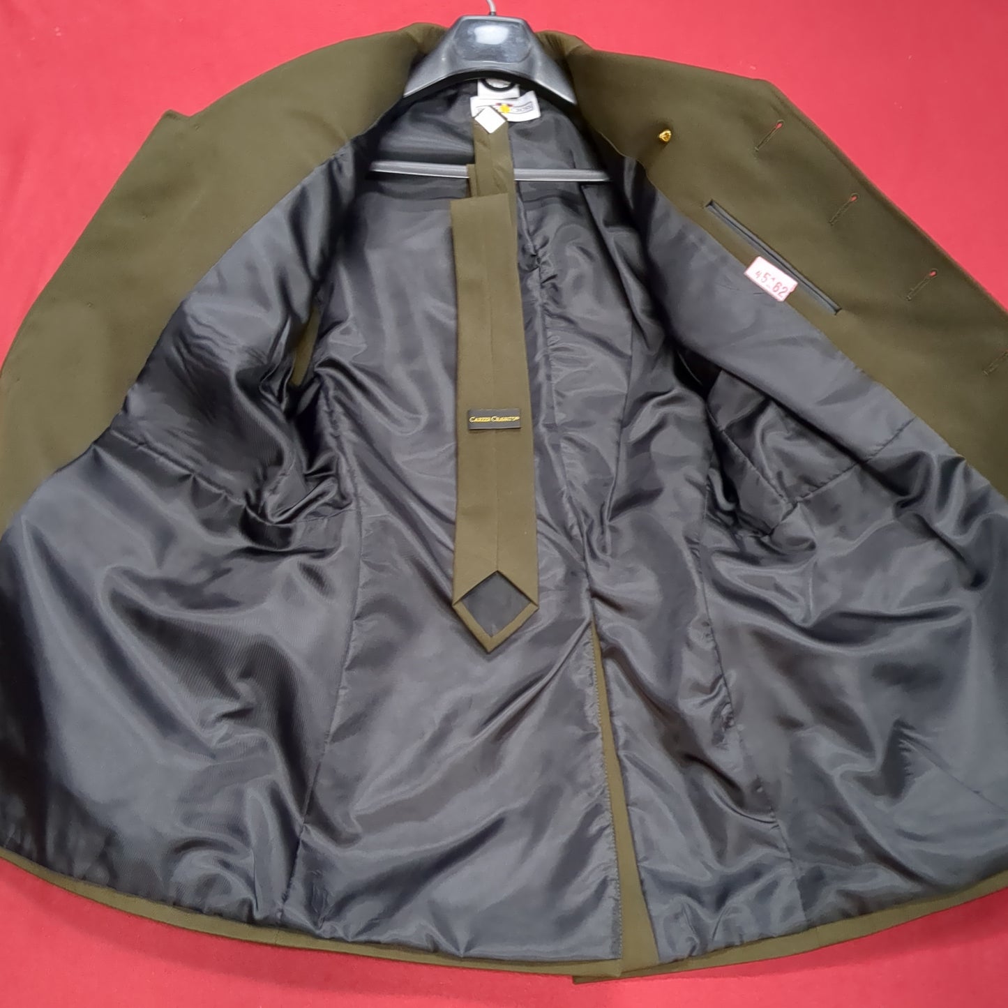 AGSU Army Green Service Uniform Jacket W/ Blue Cord, Tie, Ribbons, and Patches Male Dress Coat Size: 38 L-C Excellent Condition (GTT-DEC01)
