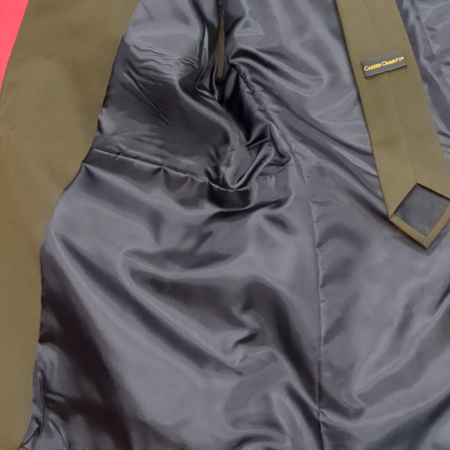 AGSU Army Green Service Uniform Jacket W/ Blue Cord, Tie, Ribbons, and Patches Male Dress Coat Size: 38 L-C Excellent Condition (GTT-DEC01)