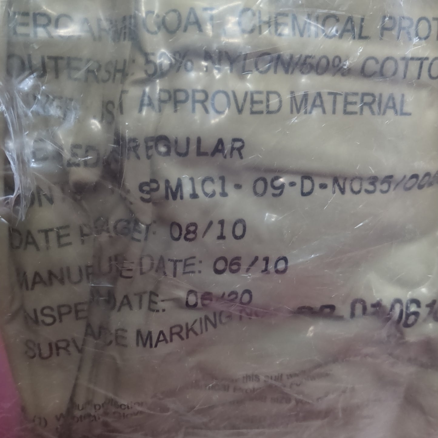 NOS US Army Medium/Regular CBRN Chemical Protective Coat (13cc- cb10-DEC43)