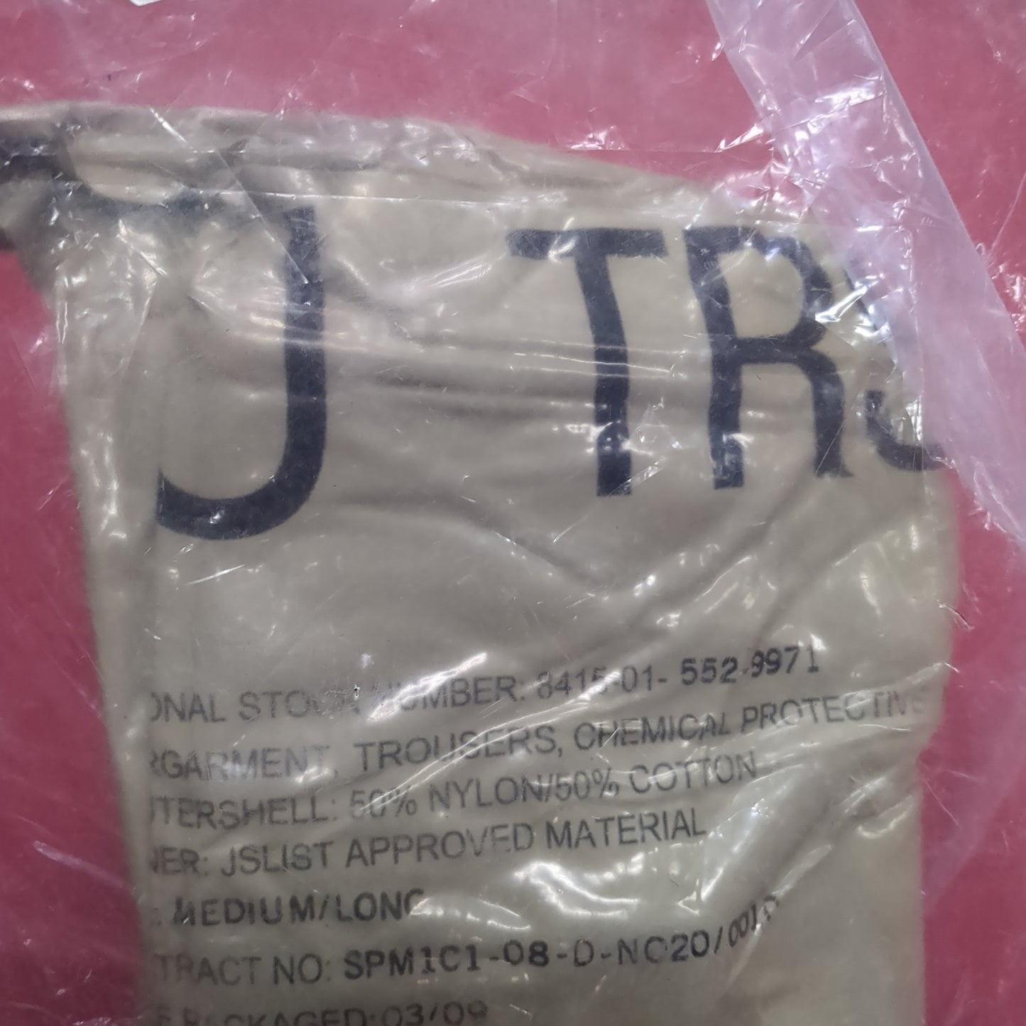 US Army Medium Long Trousers Chemical Protective CBRN JLIST (cb10-DEC44)