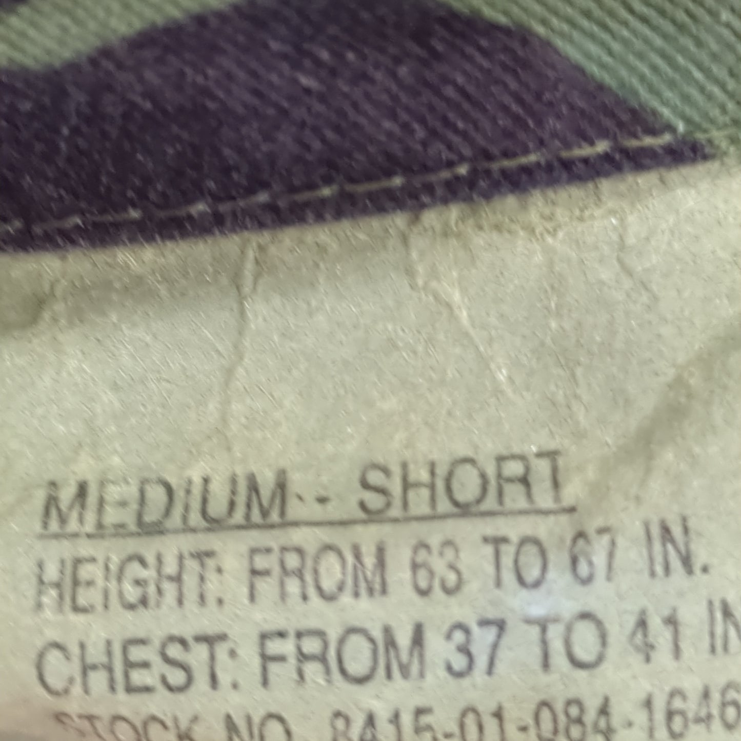 US Army Medium Short Flight BDU Woodland Cold Weather Top Jacket Good Condition (15o- db8-DEC58