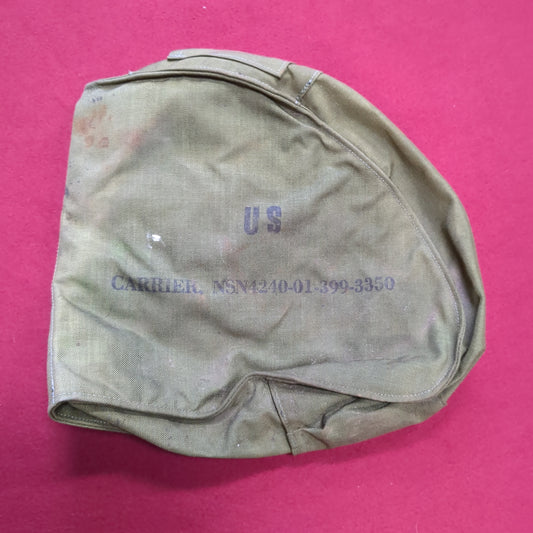 Vintage US Army Gas Mask Carrying Case Bag w/ Straps Used  (cbrn4 ac03-DEC68)