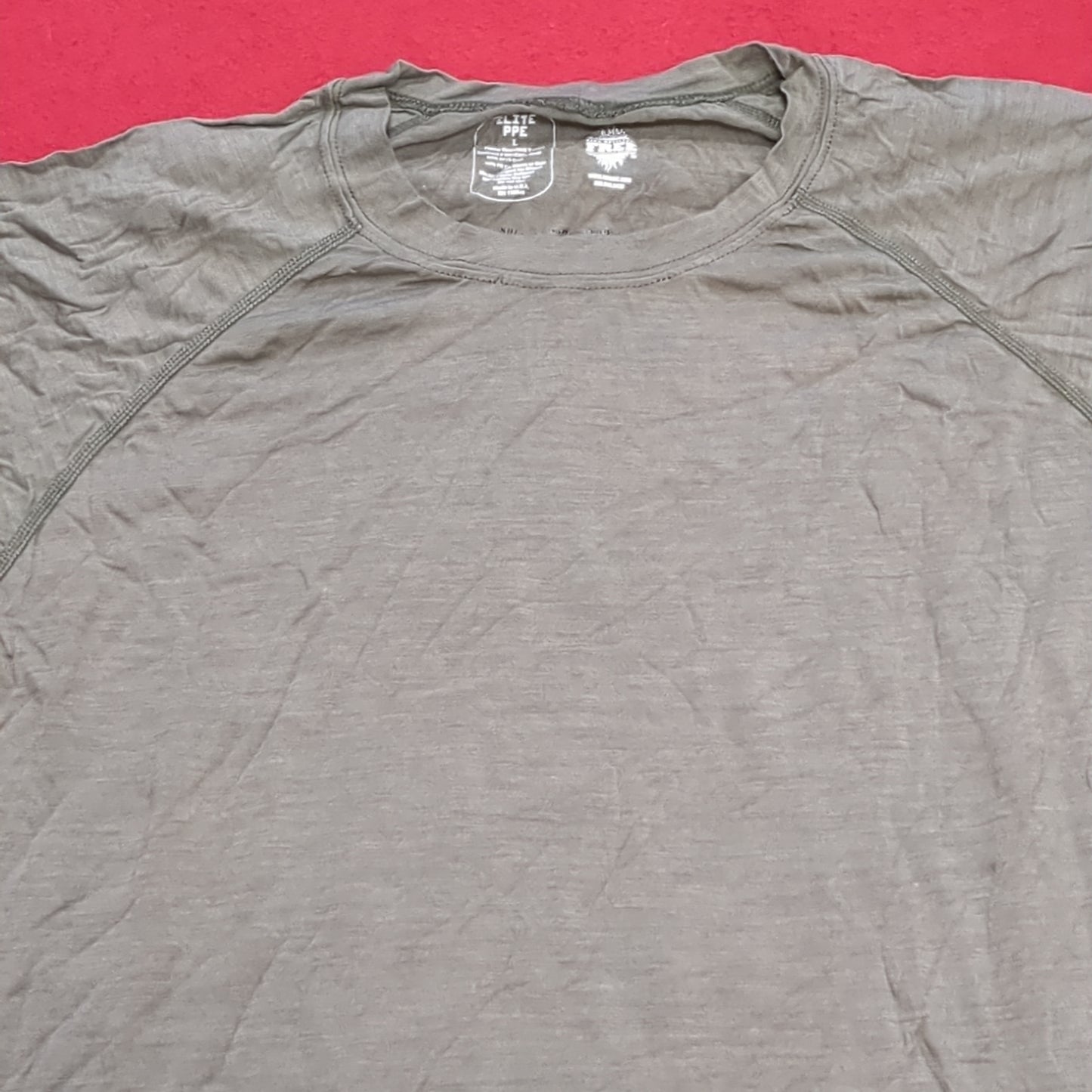 NOS FREE Fire Resistant Elite PPE Fire Resistant T-Shirt Mens Foilage Green FREE Uniform Large (a16- da10-DEC104)