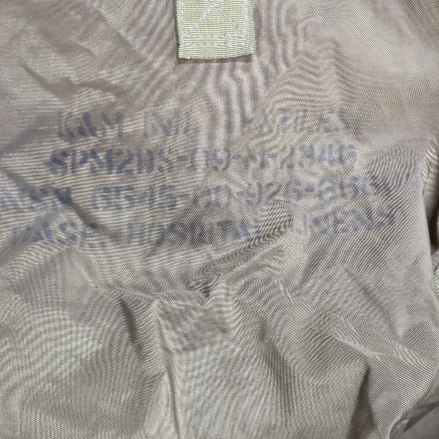 US MILITARY Hospital Linen Nylon Bag Green 6545-00-926-6660 Used (BB05-DEC134)