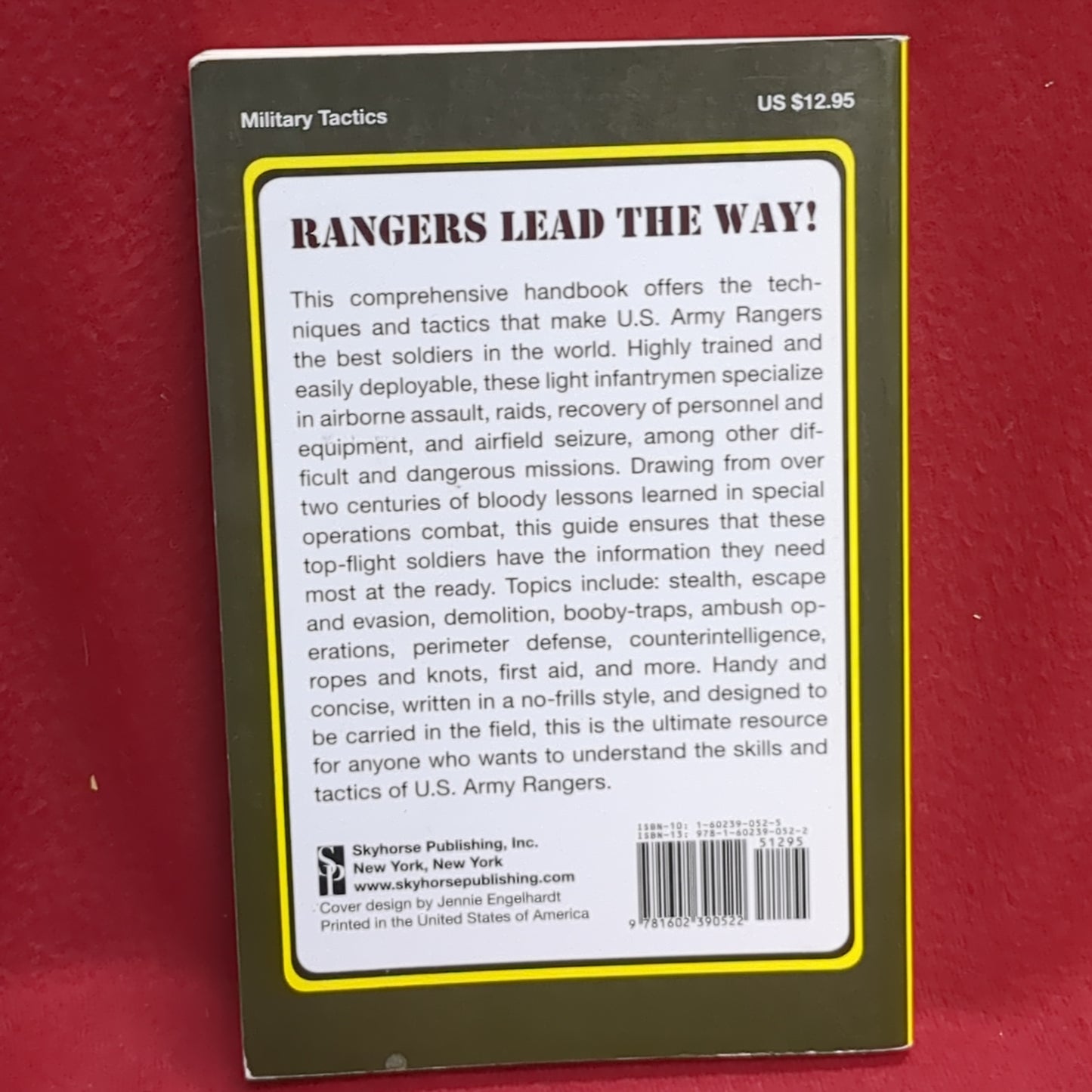 BOOK - U.S. DEPARTMENT OF DEFENSE: U.S. ARMY RANGER HANDBOOK: 2007 (BOX36)