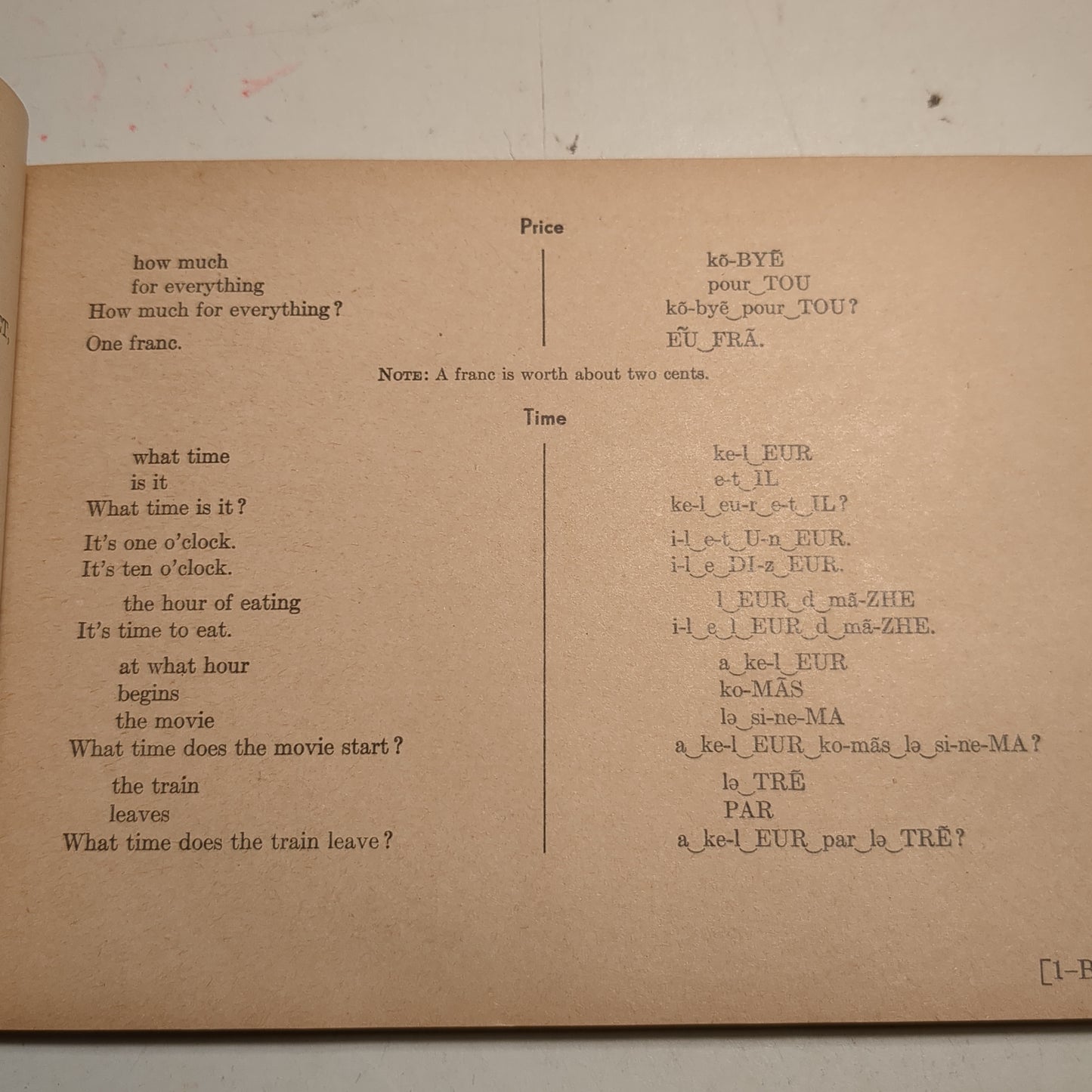 BOOK: WAR DEPARTMENT EDUCATIOIN MANUAL SPOKEN FRENCH BASIC COURSE UNITS 1-12 A SELF-TEACHING COURSE 1944(box11)