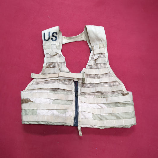 US Army Desert Camouflage FLC Fighting Load Carrier DCU Good Condition (eb10-DEC171)