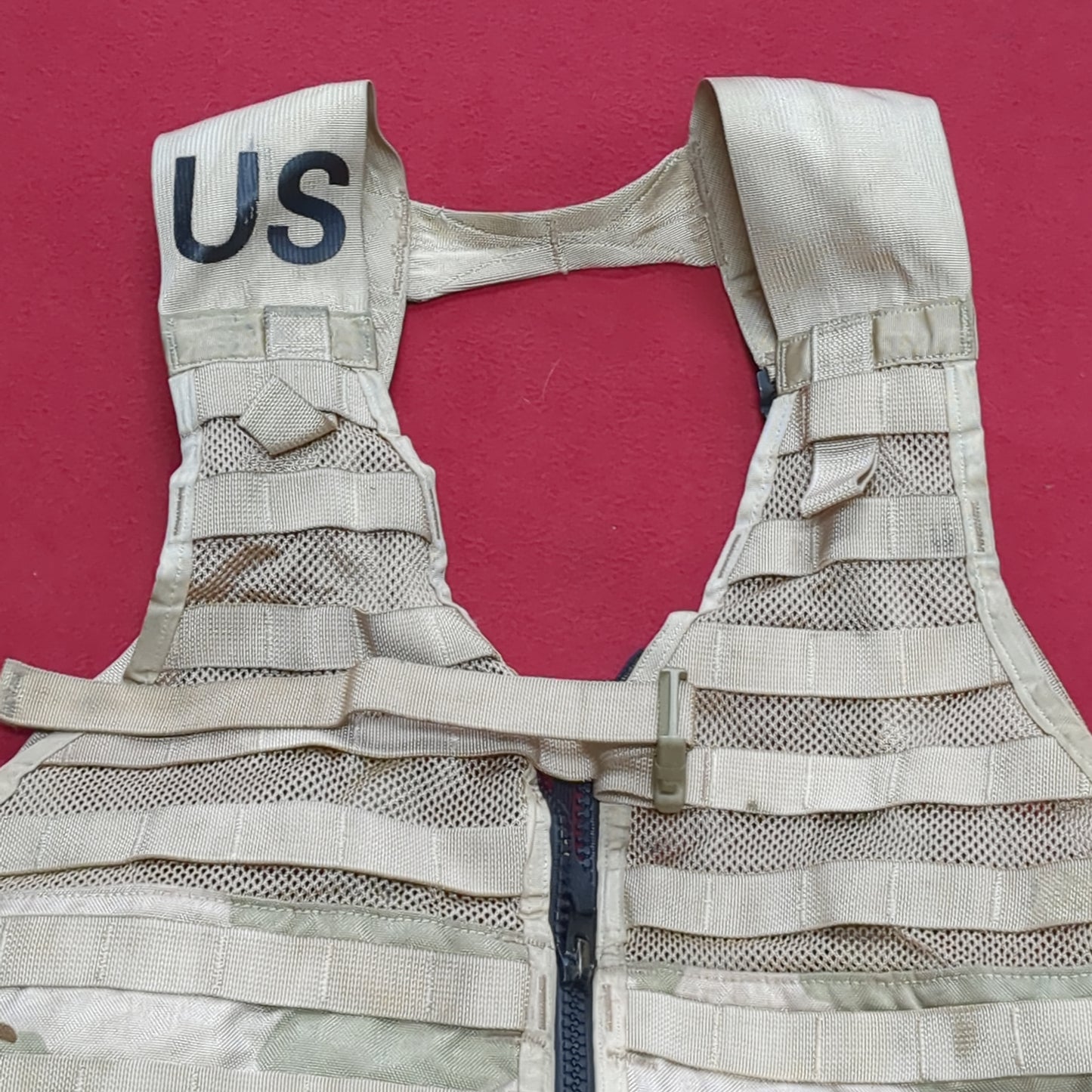 US Army Desert Camouflage FLC Fighting Load Carrier DCU Good Condition (eb10-DEC171)