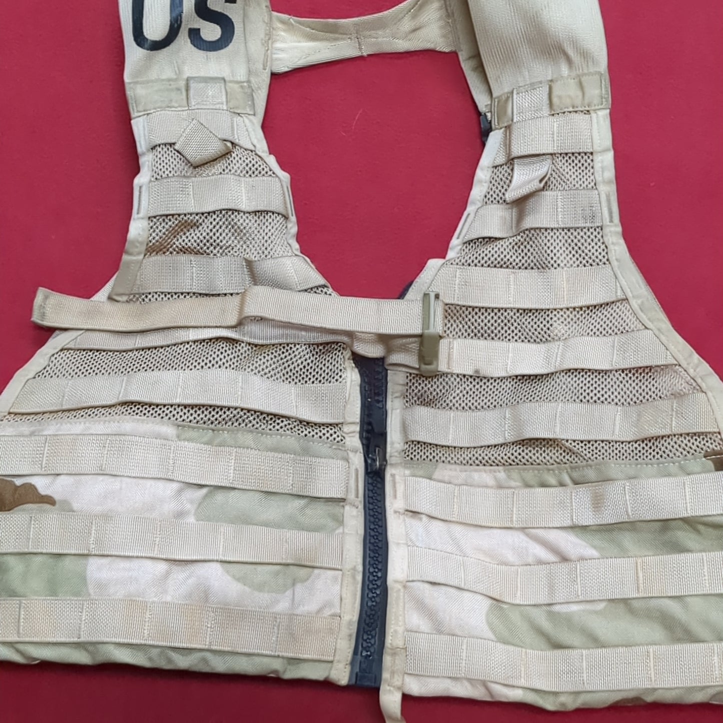 US Army Desert Camouflage FLC Fighting Load Carrier DCU Good Condition (eb10-DEC171)