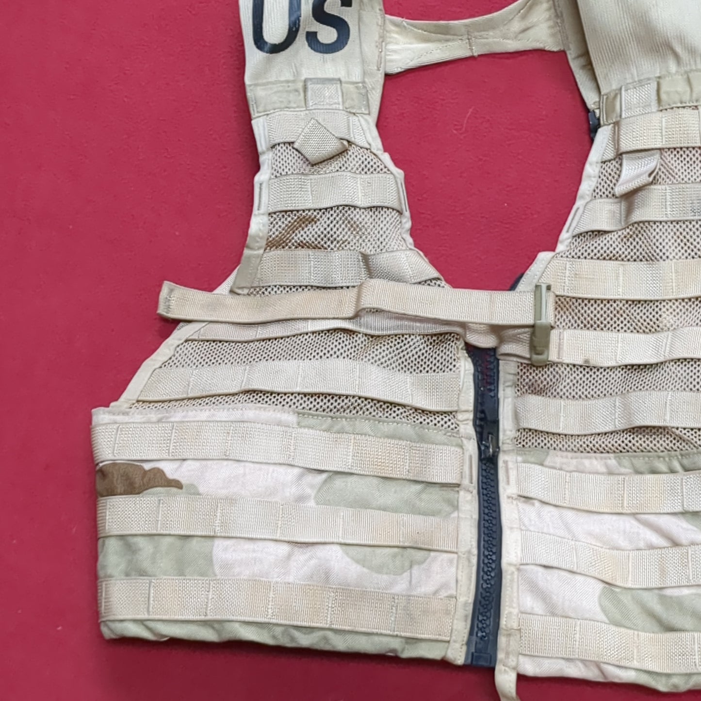 US Army Desert Camouflage FLC Fighting Load Carrier DCU Good Condition (eb10-DEC171)