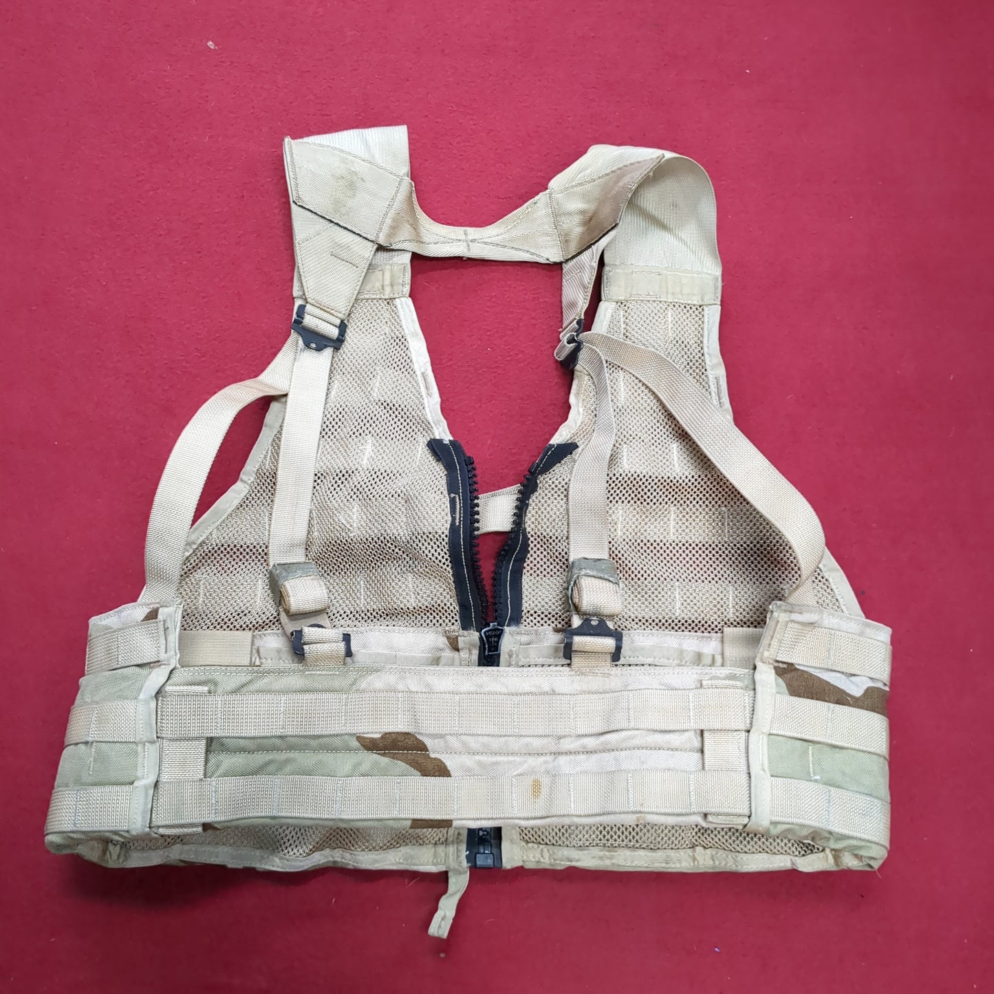 US Army Desert Camouflage FLC Fighting Load Carrier DCU Good Condition (eb10-DEC171)