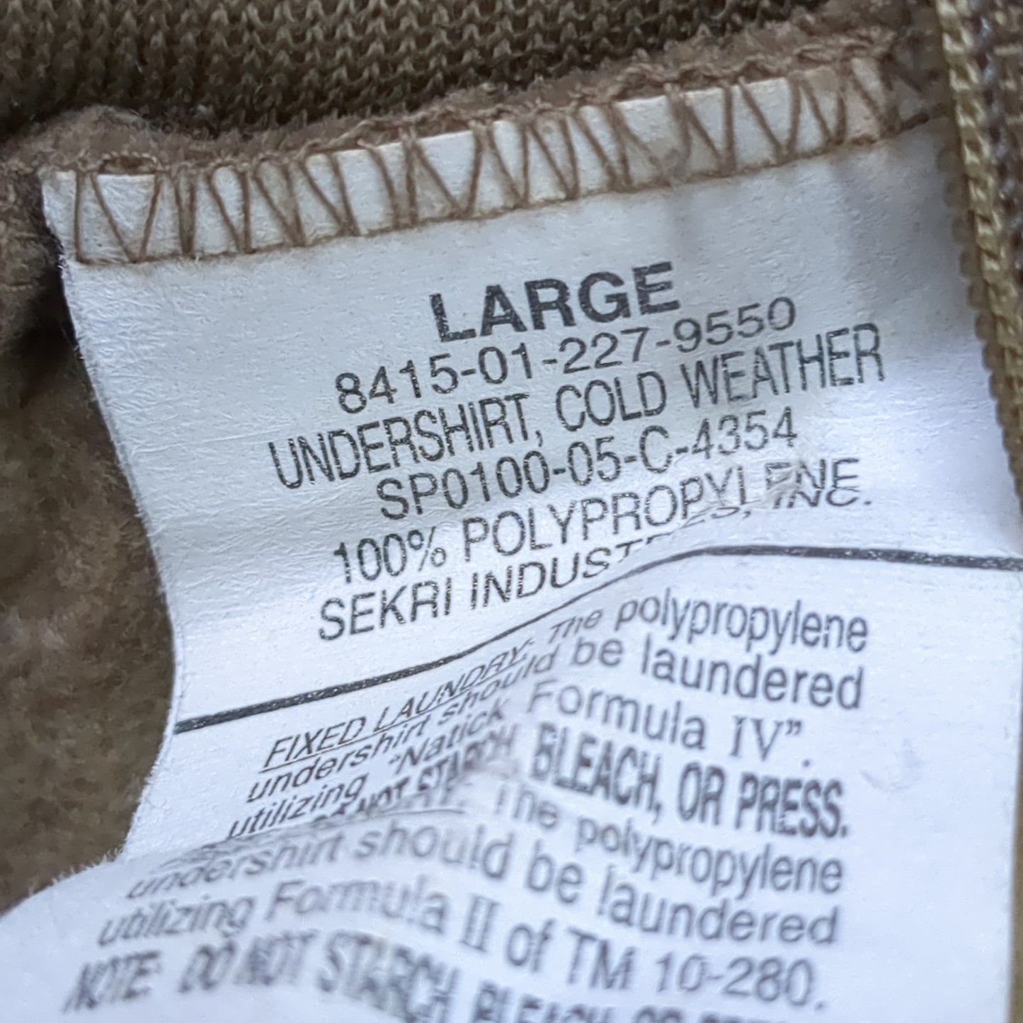 Large '90s Brown Cold Weather Poly-Pro Top Good Condition (fa04-DEC174)