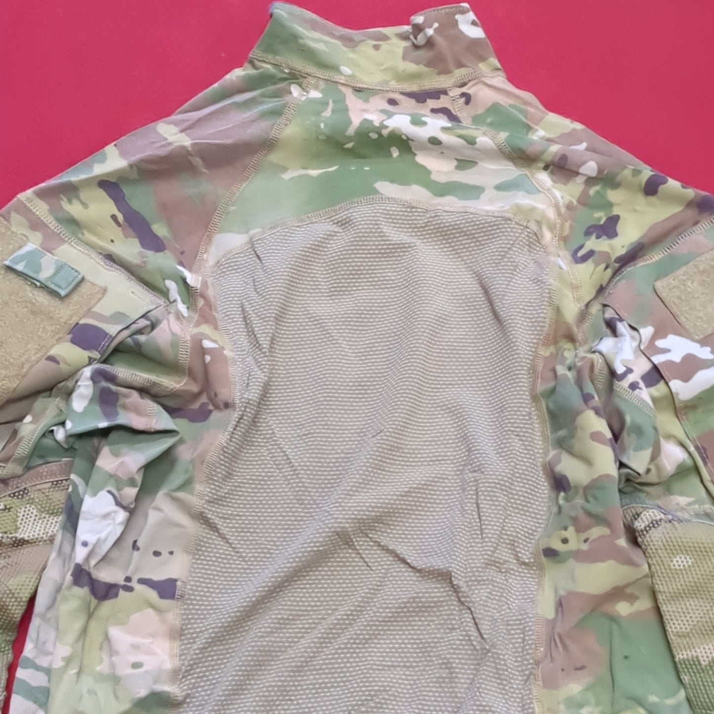 US Army Medium 1/4 Quarter Zip Type 2 Combat OCP Multicam FRAC Top Shirt Good Condition (fa09-DEC188)