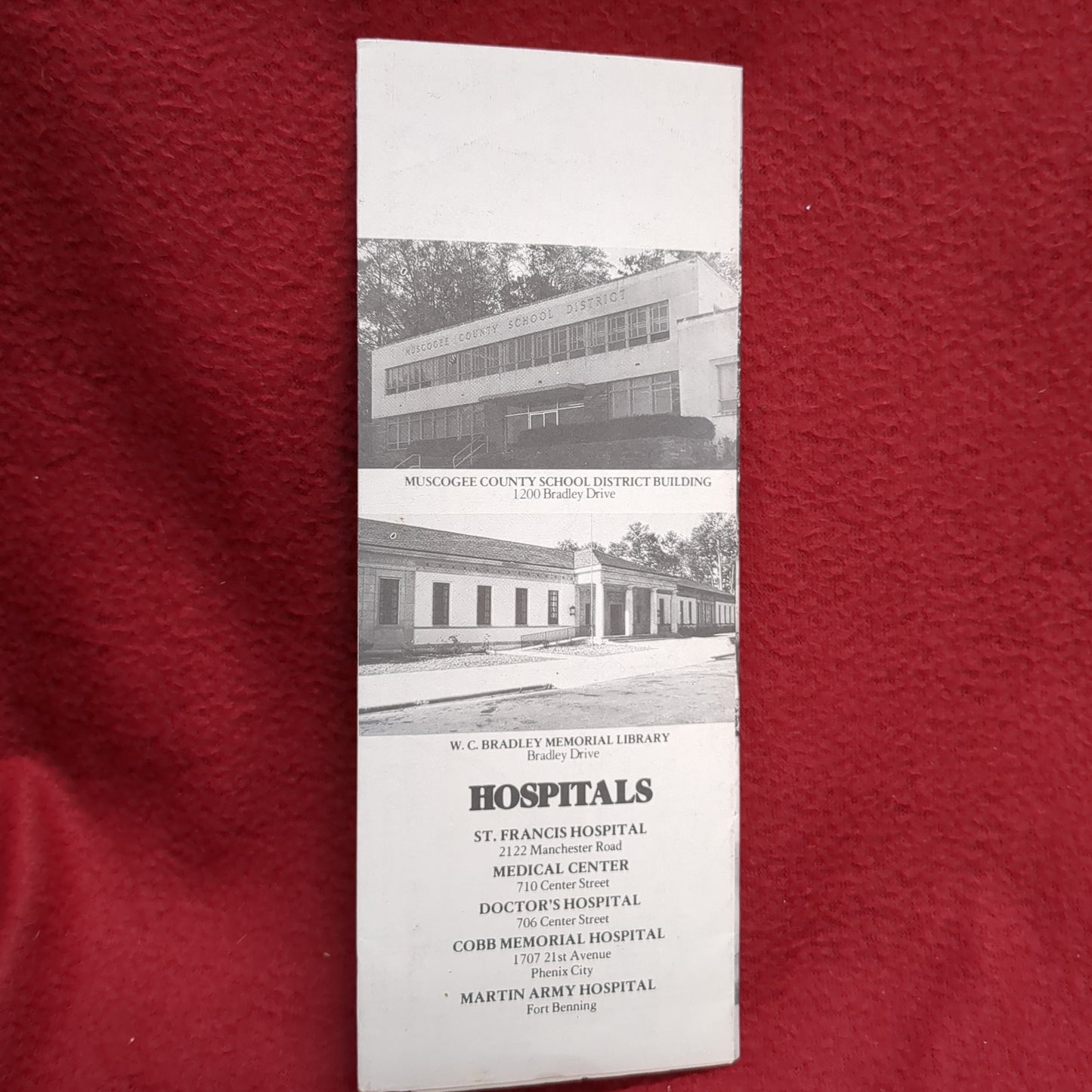 BOOK (BROCHURE) MAP OF COLUMBUS AND FORT BENNING, GA (BOX40)