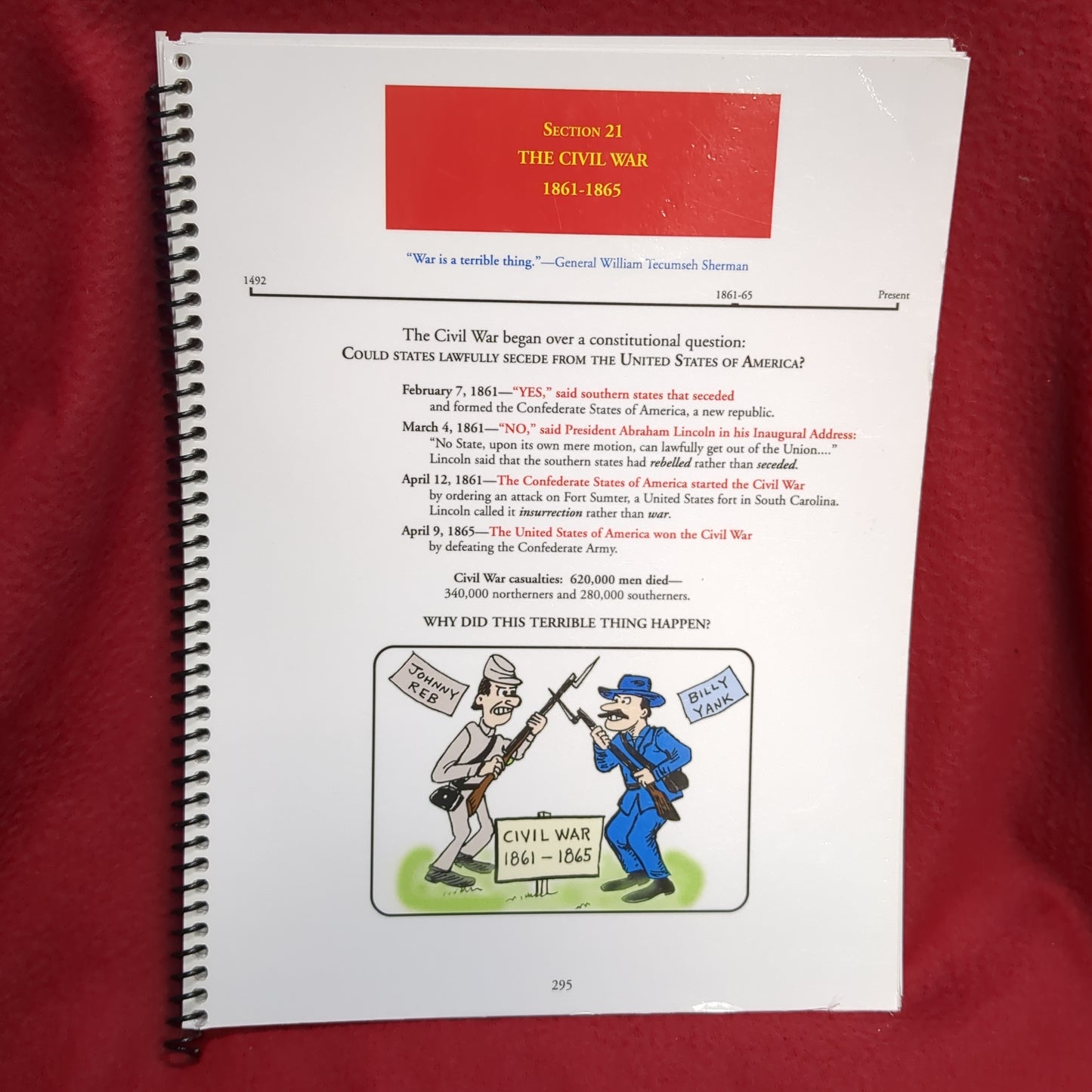 BOOK - SECTION 21: THE CIVIL WAR: 1861-1865 (BOX41)
