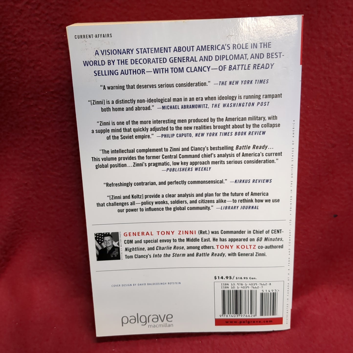 BOOK THE BATTLE FOR PEACE BY GEN. TONY ZINNI & TONY KOLTZ (BOX44)