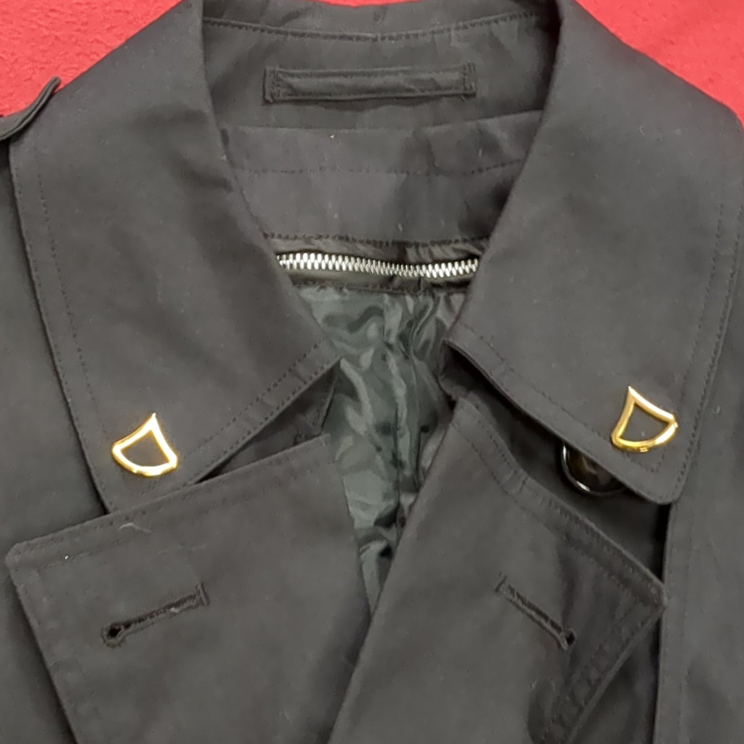 NWT US Army DCSP ASU 12S Black All-Weather Overcoat Dress Uniform (jn-JAN113)