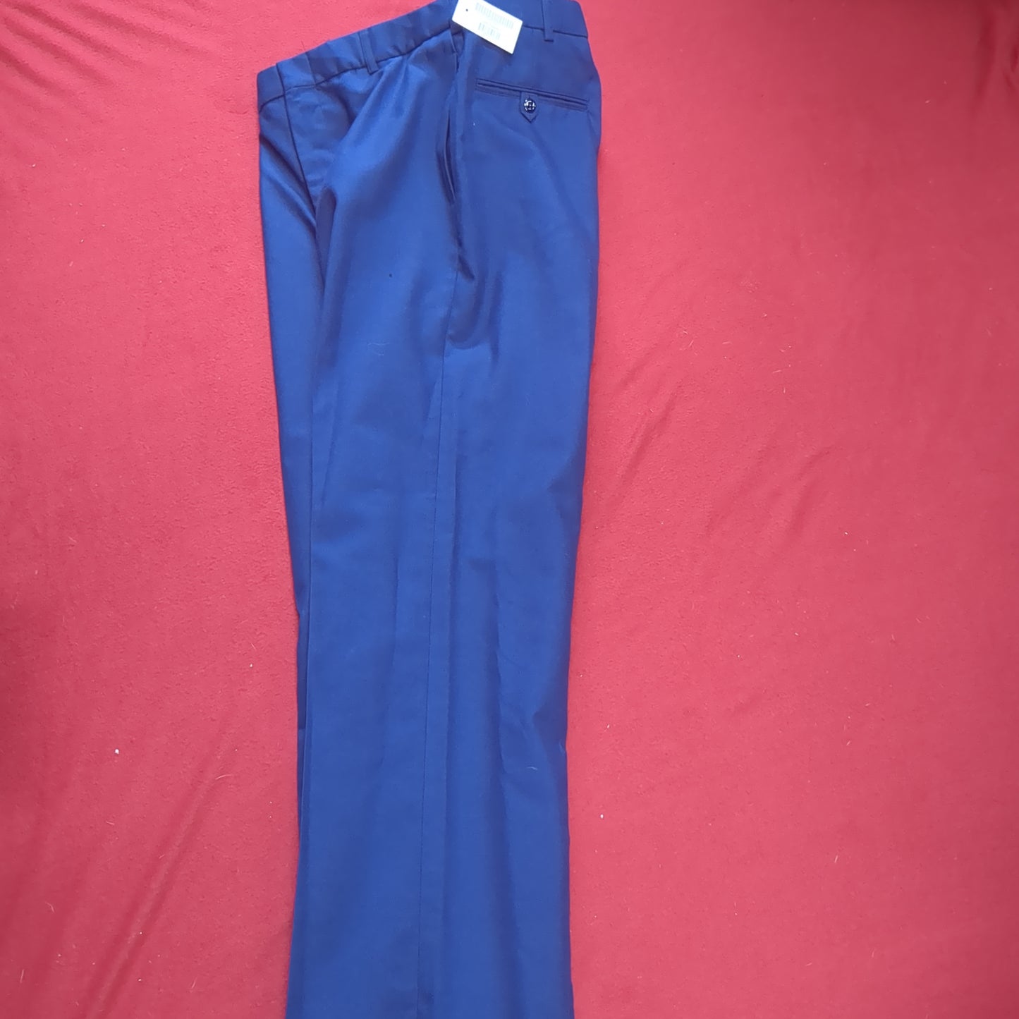 NWT US Army ASU 32 Regular "C" Enlisted Unhemmed Unstriped Pants Trouser Dress Blue (BA08-JAN135)