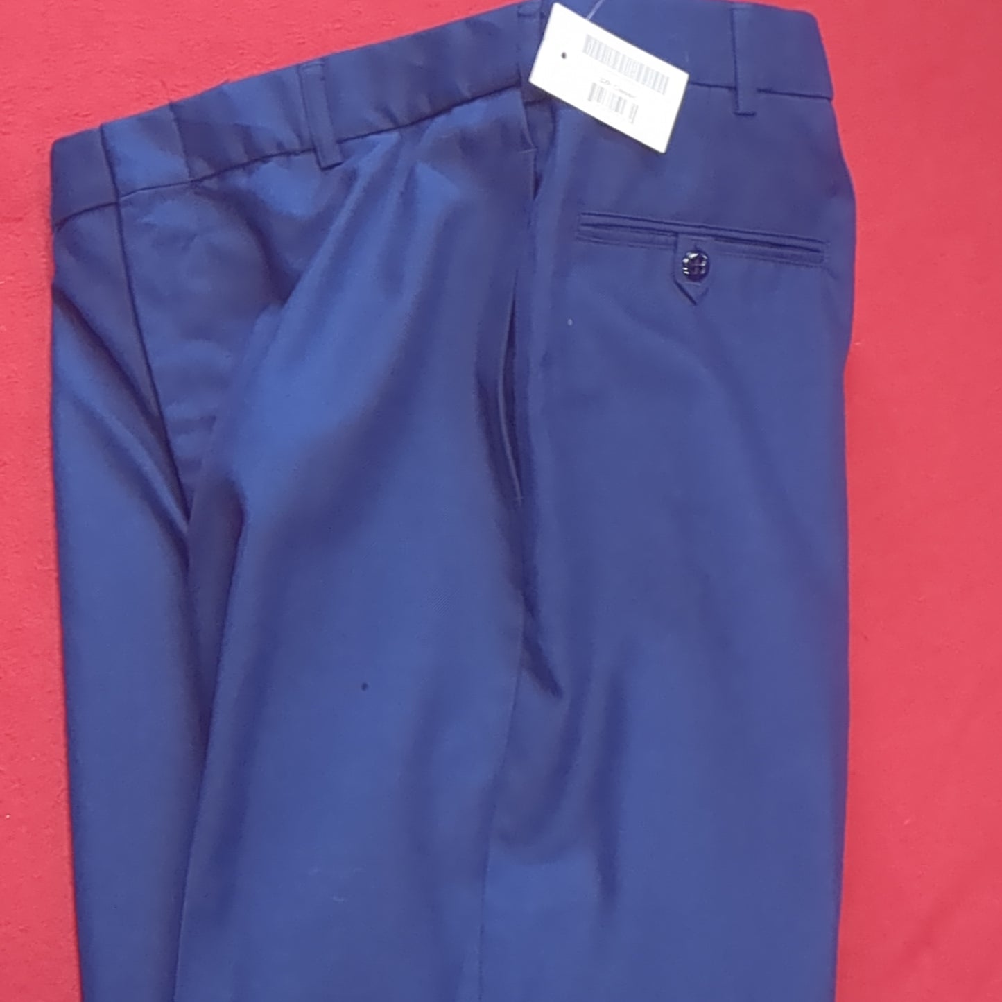 NWT US Army ASU 32 Regular "C" Enlisted Unhemmed Unstriped Pants Trouser Dress Blue (BA08-JAN135)