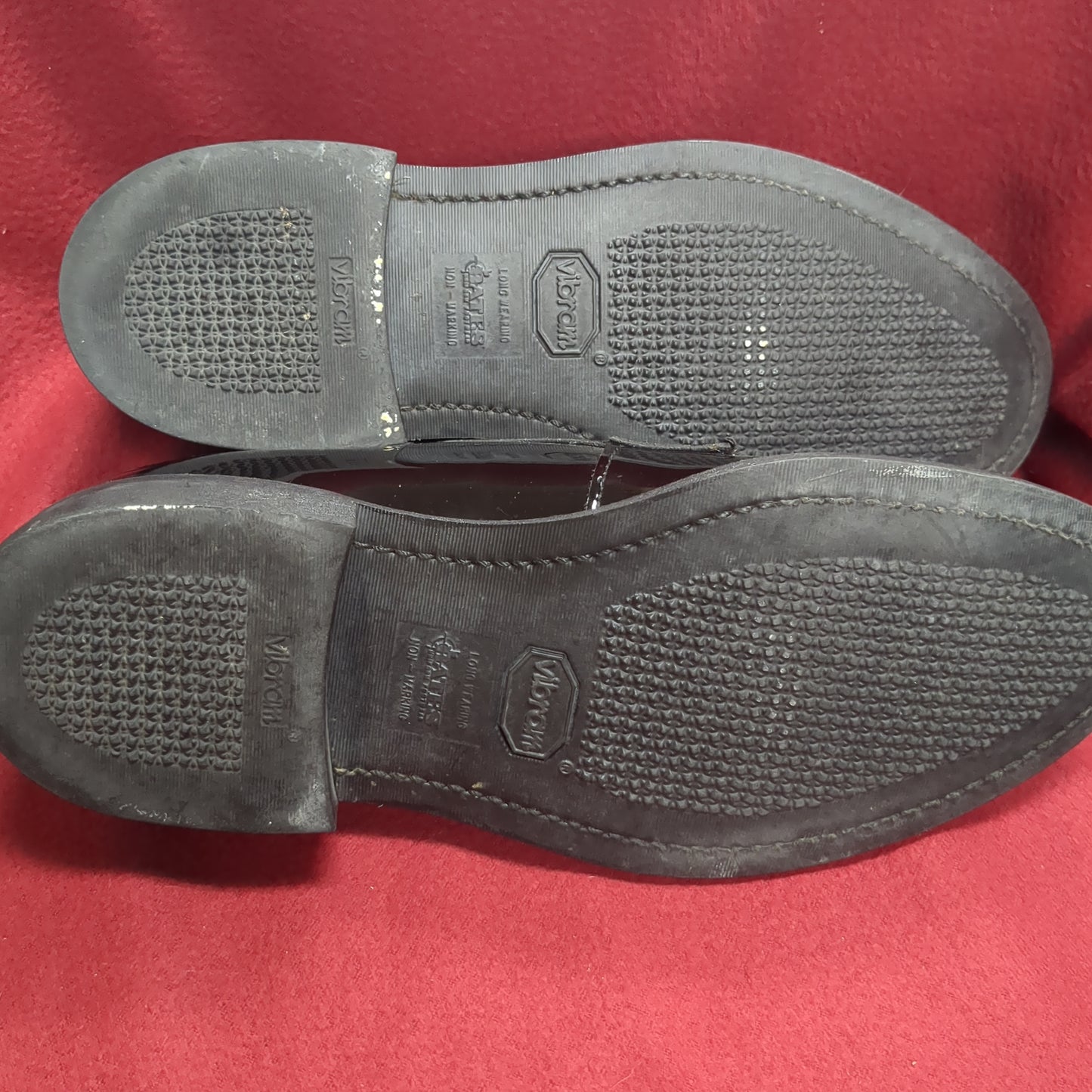 BATES Military High Gloss Black Oxford Dress Shoes Mens 9.5 USED (hc08-JAN200)