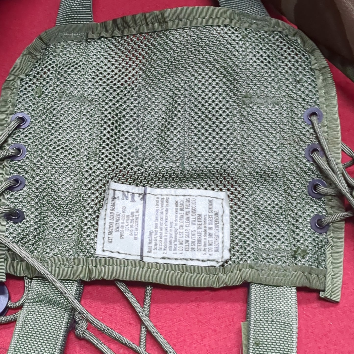 US Army Military Woodland Camouflage Enhanced Tactical Fighting Load Carrier FLC W/ Pouches Good Condition (eb10-FEB11)