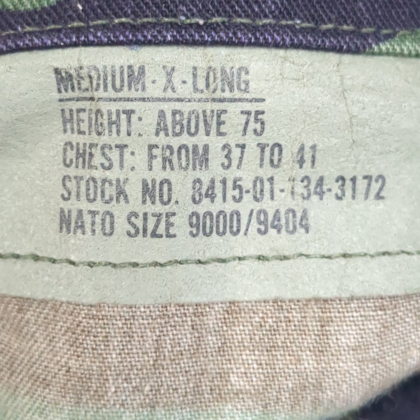 US Army MEDIUM X-LONG Uniform Top Cold Weather BDU Woodland Pattern Used (bdu2-FA13-FEB133)