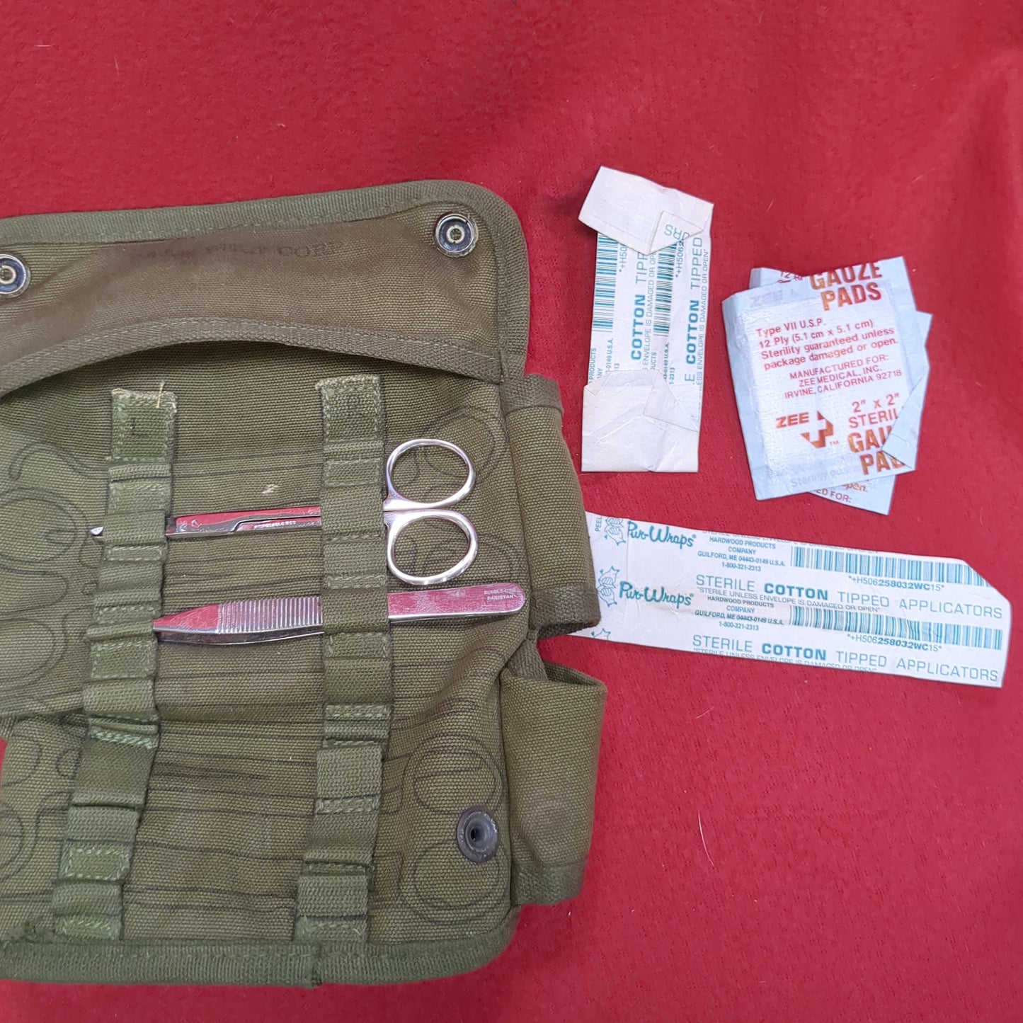 Vintage USA Army Surgical Instrument kit Minor Surgery Field Kit Used (ifak2-FEB155)