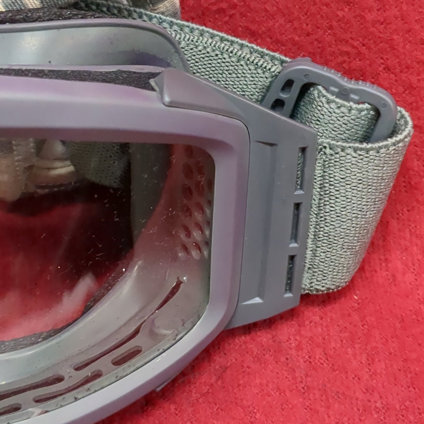 US Army ESS Sand Wind Goggles Tanker Profile NVG Foliage Green Case Clear Dark Frame Excellent Condition (cl2- (ab16-FEB156)