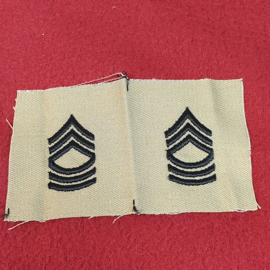 NOS US Army Set of E8 Master Sergeant MSG Sew on Rank Desert DCU Camouflage (WSA02-V)