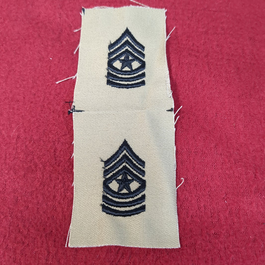 NOS US Army Set of E9 Sergeant Major SGM Sew on Rank Desert DCU Camouflage (WSA02-W)