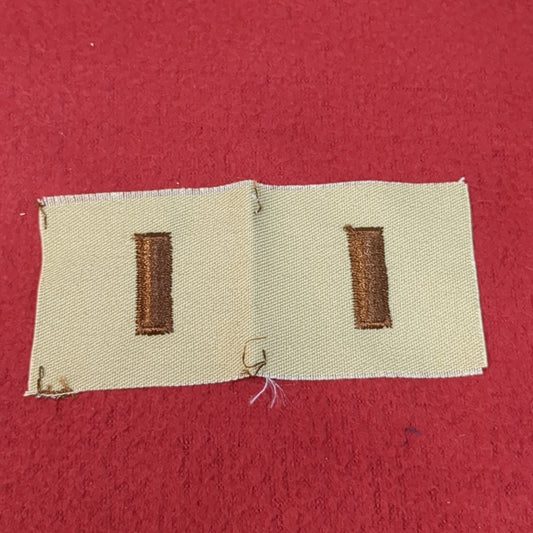NOS US Army Set of Second 2nd Lieutenant 2LT Sew on Rank Desert DCU Camouflage (WSA03-IA)