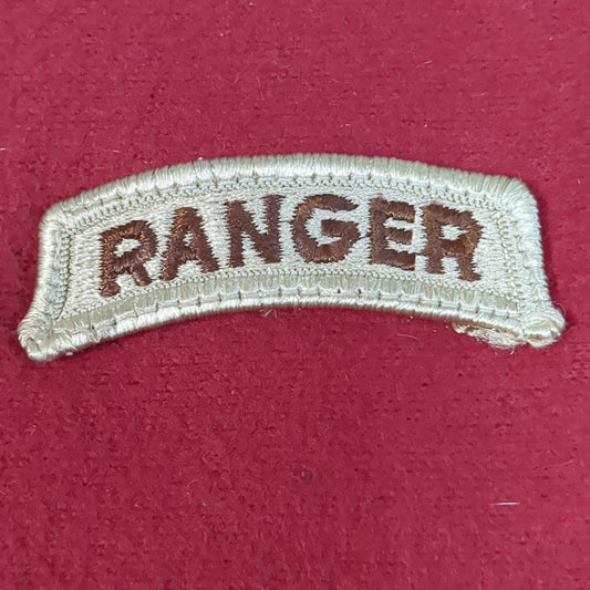 NOS US Army Ranger Tab Sew on Patch Desert DCU Camouflage (WSA04-UA)