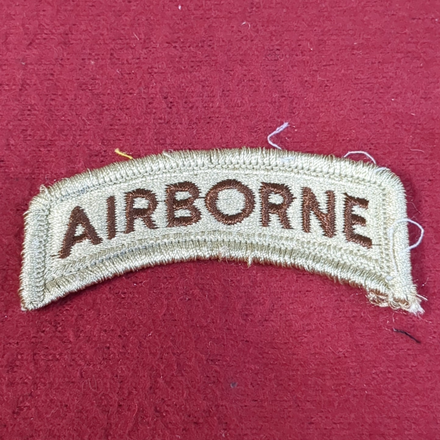 NOS US Army Airborne Tab Sew on Patch Desert DCU Camouflage (WSA04-ZA)