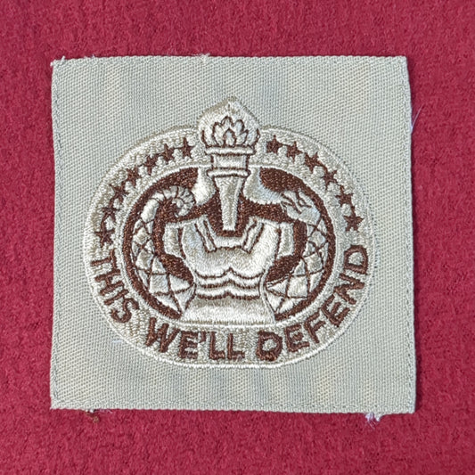NOS US Army Drill Sergeant Badge Sew on Patch Desert DCU Camouflage (WSA05-IB)