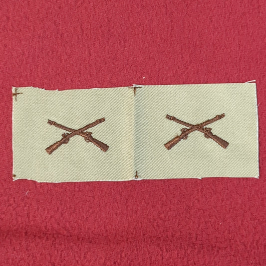 SET of NOS US Army Infantry Branch Officer Sew on Patch Desert DCU Camouflage (WSA05-OB)