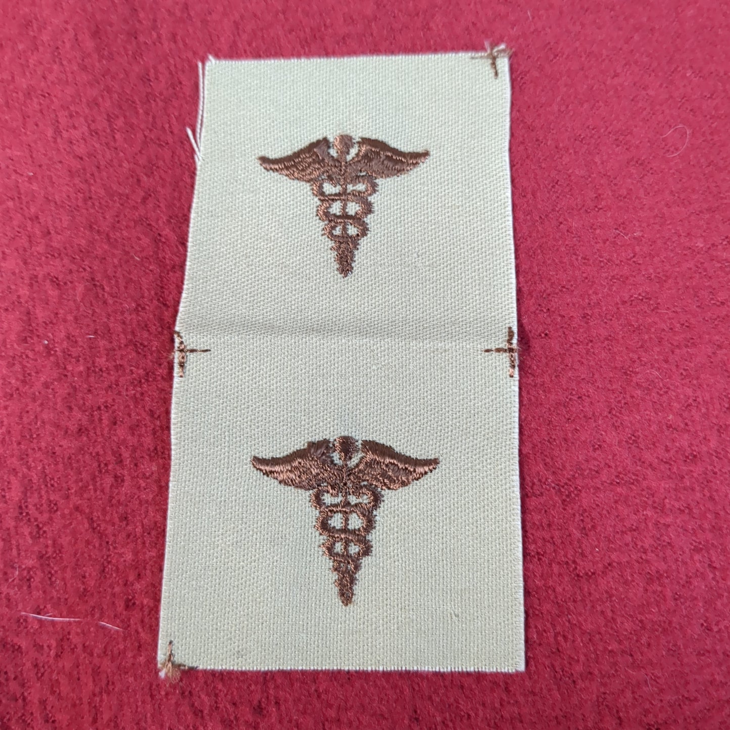 SET of NOS US Army Medical Corps Branch Sew on Patch Desert DCU Camouflage (WSA05-WB)