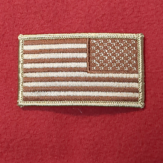 NOS US Army American Flag Reverse Sew on Patch Desert DCU Camouflage (WSA05-AC)