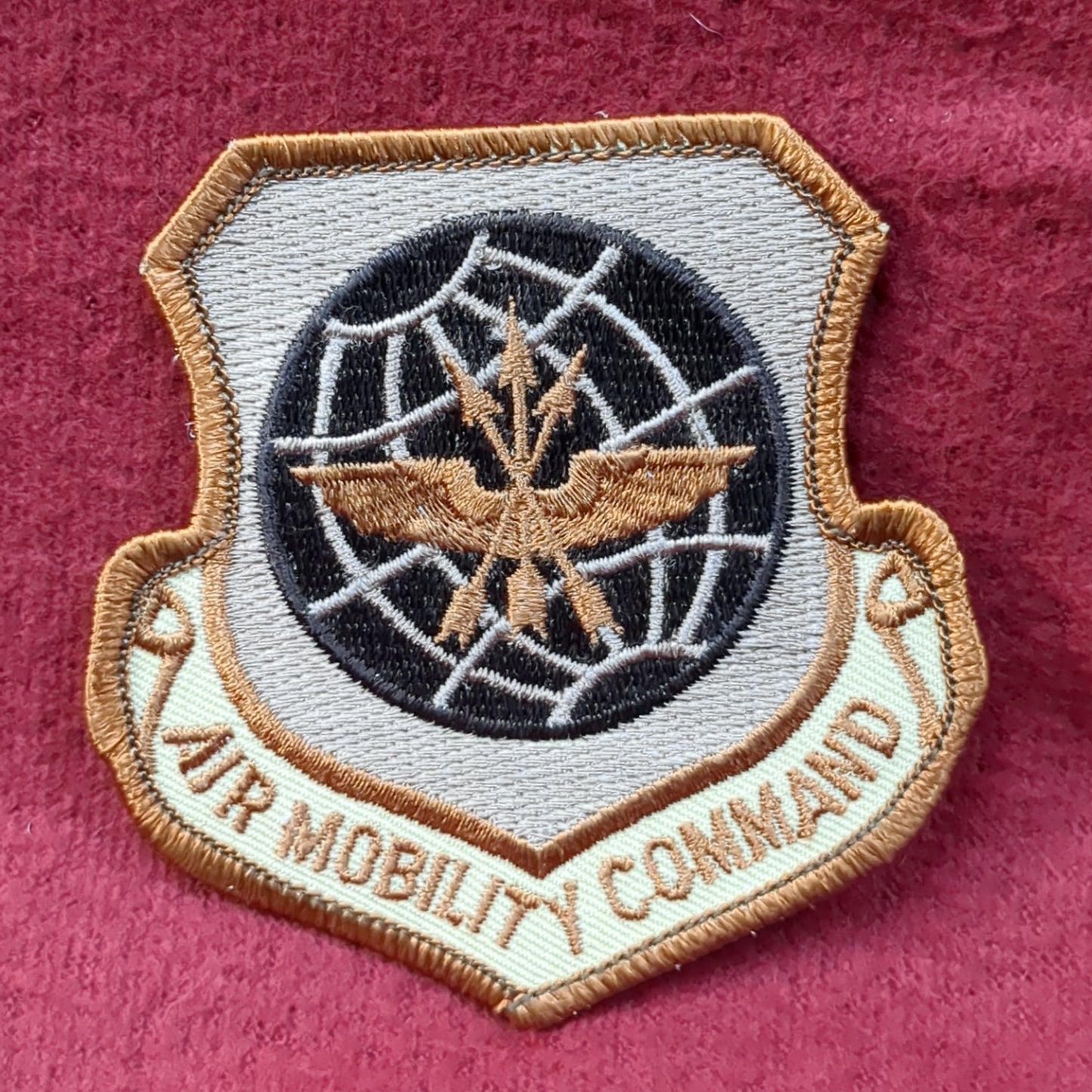 NOS USAF Air Mobility Command Patch Sew on Patch Desert DCU Camouflage (WSA07-WC)