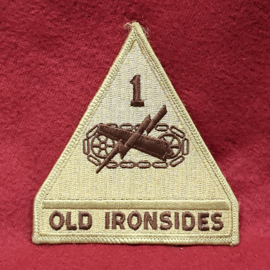 NOS US Army 1st Armored Division Patch Sew on Patch Desert DCU Camouflage (WSA07-CD)