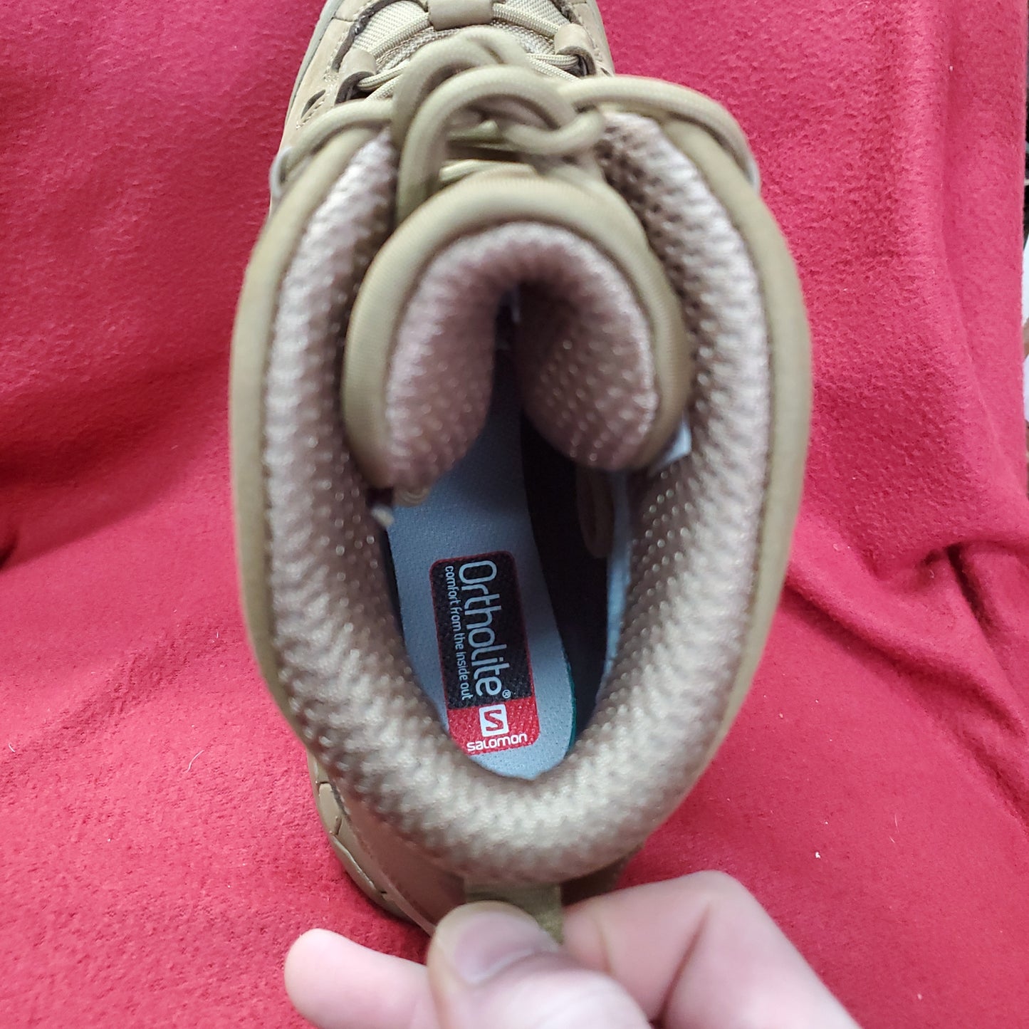 US Army 11.5M Solomon Quest 4D Coyote Goretex Ranger Boots *12g ws-8* (ab16-25Jun1)